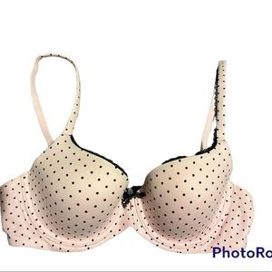 Pink and black polka dot Demi Body by Victoria Secret 34C bra